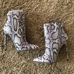 Snake Skin Booties